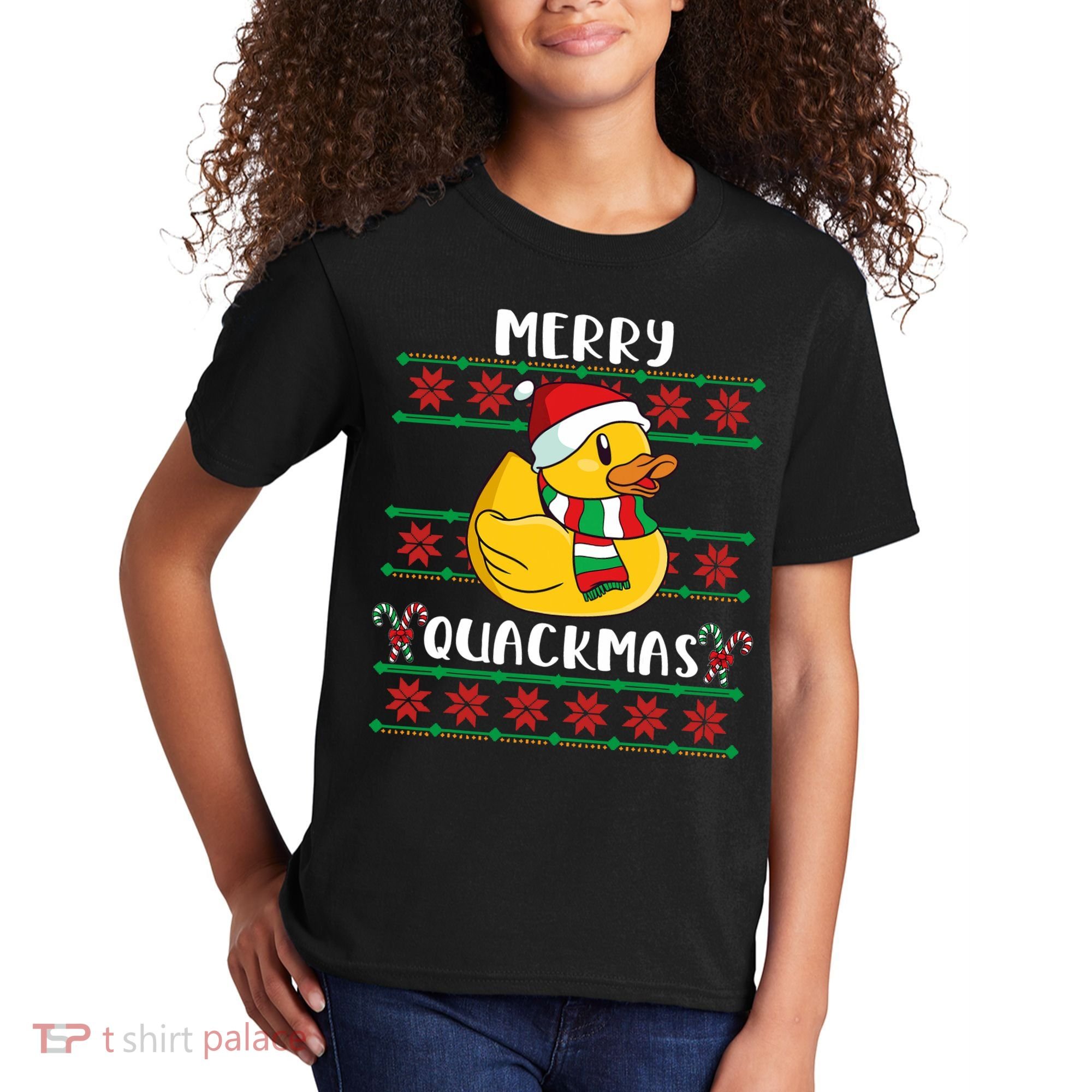 Merry Quackmas Rubber Duck Christmas Kids T-Shirt