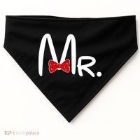 Mr. Bow Tie Cute Matching Couples USA-Made Doggie Bandana thumb 0