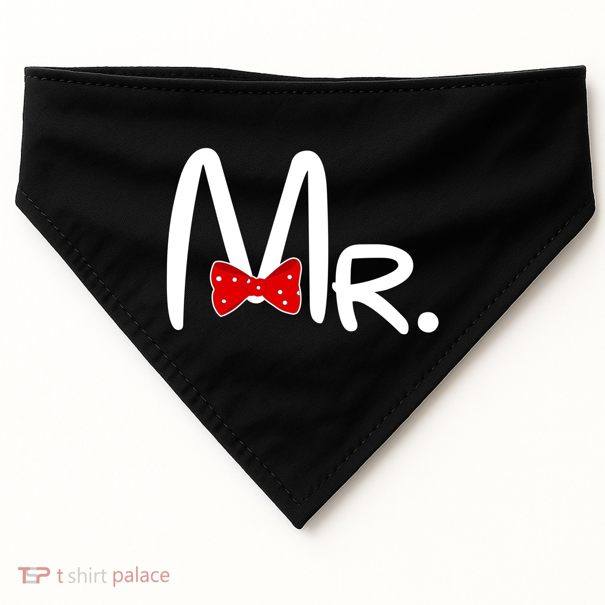 Mr. Bow Tie Cute Matching Couples USA-Made Doggie Bandana