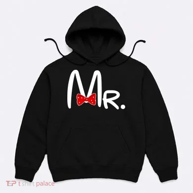 Mr. Bow Tie Cute Matching Couples Hoodie
