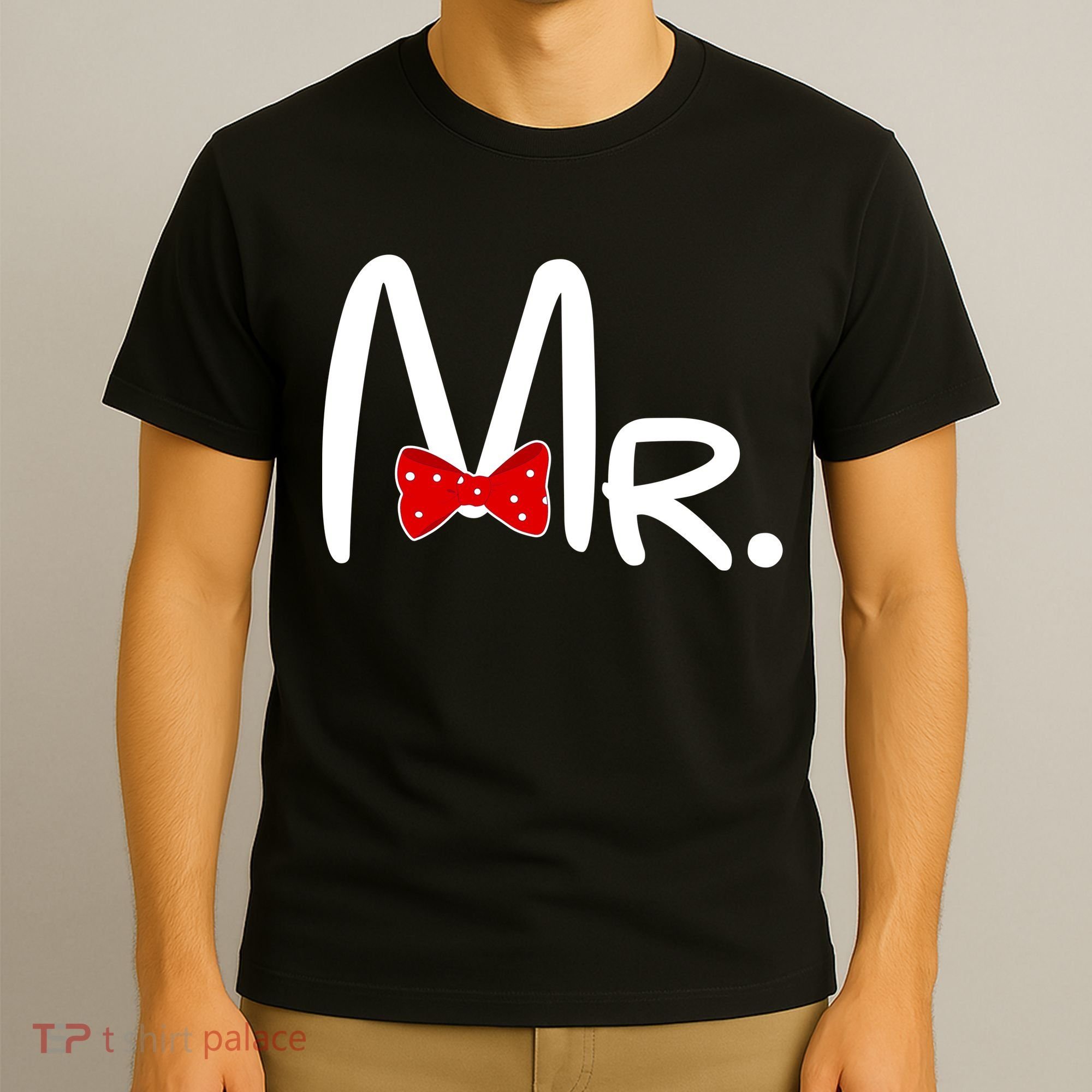 Mr. Bow Tie Cute Matching Couples T-Shirt