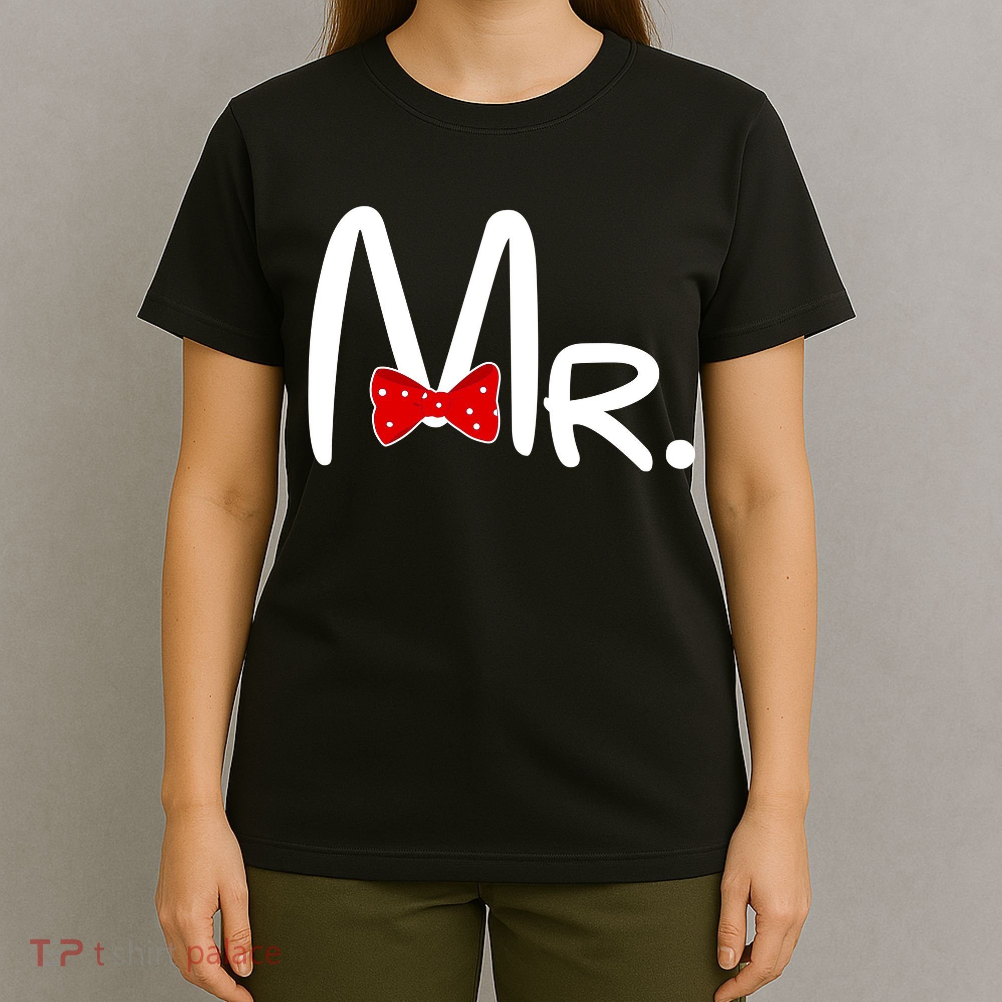 Mr. Bow Tie Cute Matching Couples T-Shirt