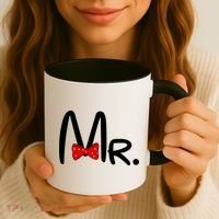 Mr. Bow Tie Cute Matching Couples Coffee Mug thumb 3