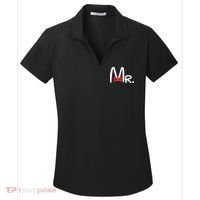 Mr. Bow Tie Cute Matching Couples Women's Dry Zone Grid Polo thumb 0