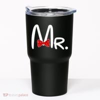Mr. Bow Tie Cute Matching Couples Tumbler thumb 0