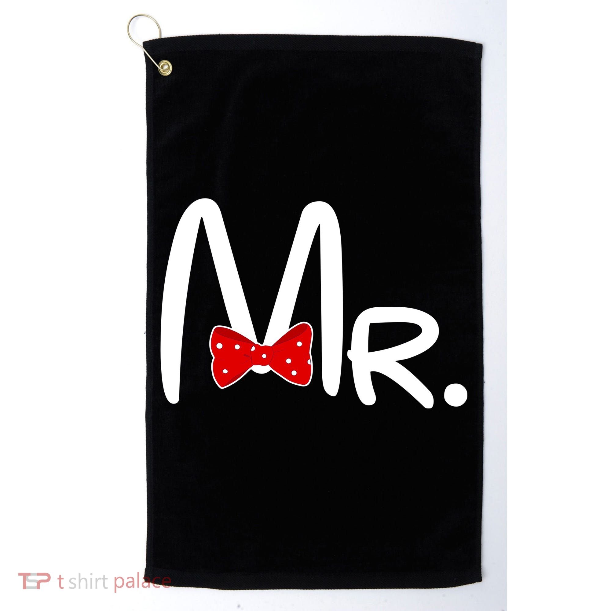 Mr. Bow Tie Cute Matching Couples Golf Towel