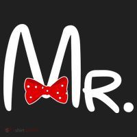 Mr. Bow Tie Cute Matching Couples Golf Towel thumb 3
