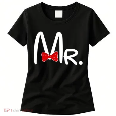 Mr. Bow Tie Cute Matching Couples Women's T-Shirt