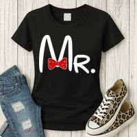 Mr. Bow Tie Cute Matching Couples Women's T-Shirt thumb 3