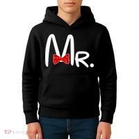 Mr. Bow Tie Cute Matching Couples Kids Hoodie thumb 4