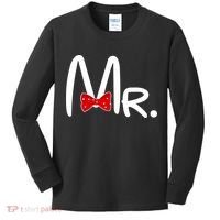 Mr. Bow Tie Cute Matching Couples Kids Long Sleeve Shirt thumb 0