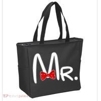 Mr. Bow Tie Cute Matching Couples Tote Bag thumb 2