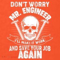 Mr Engineer I'll Make It Work And Save Your Job USA-Made Doggie Bandana thumb 2