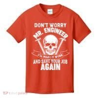 Mr Engineer I'll Make It Work And Save Your Job Kids T-Shirt thumb 0
