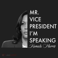 Mr Vice President I'm Speaking Kamala Harris Portrait Women's Sweatshirt thumb 2