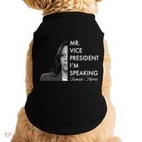 Mr Vice President I'm Speaking Kamala Harris Portrait Doggie Tank thumb 0