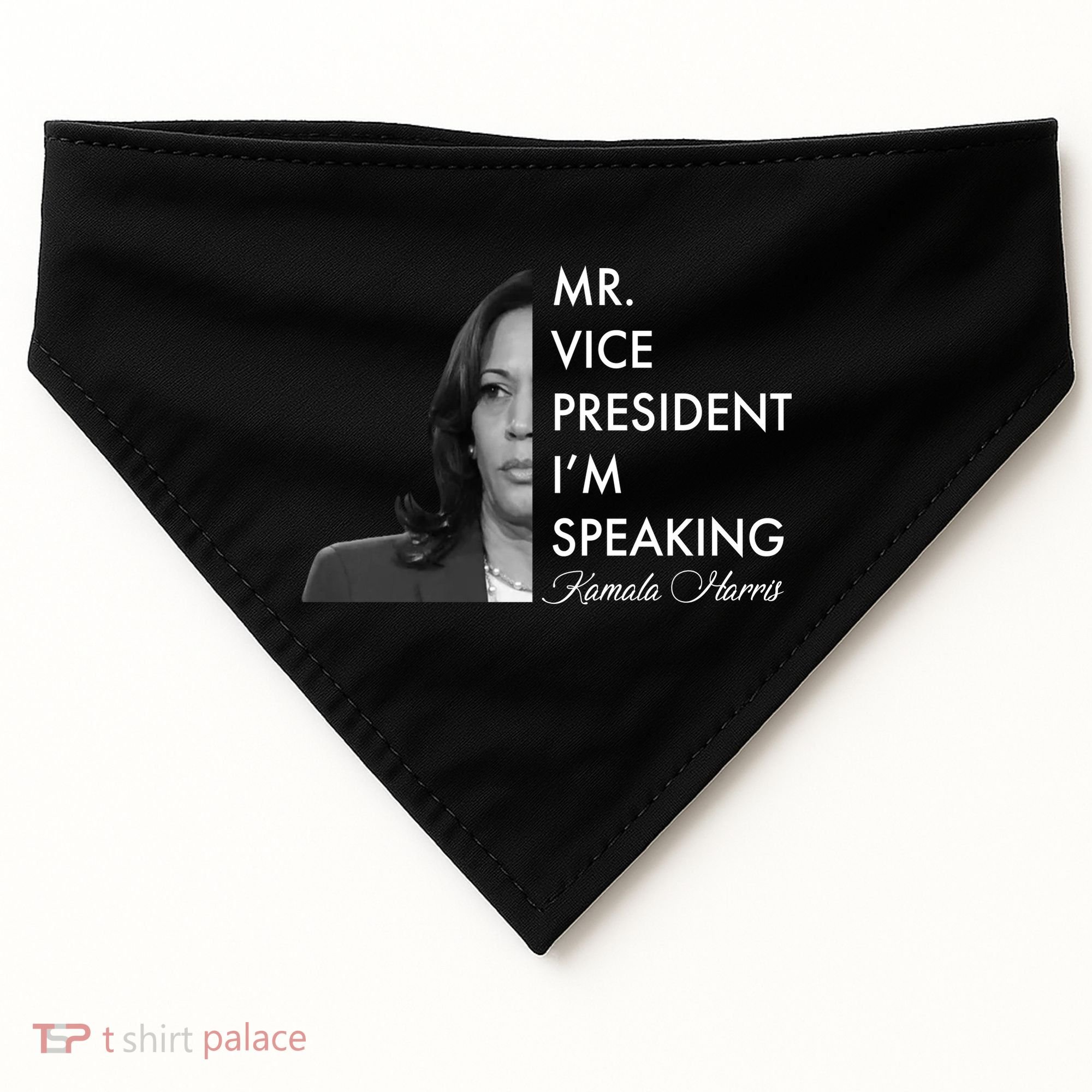 Mr Vice President I'm Speaking Kamala Harris Portrait USA-Made Doggie Bandana