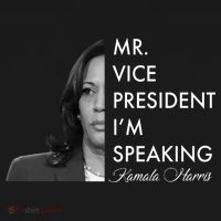 Mr Vice President I'm Speaking Kamala Harris Portrait USA-Made Doggie Bandana thumb 2