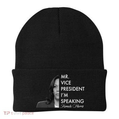 Mr Vice President I'm Speaking Kamala Harris Portrait Beanie