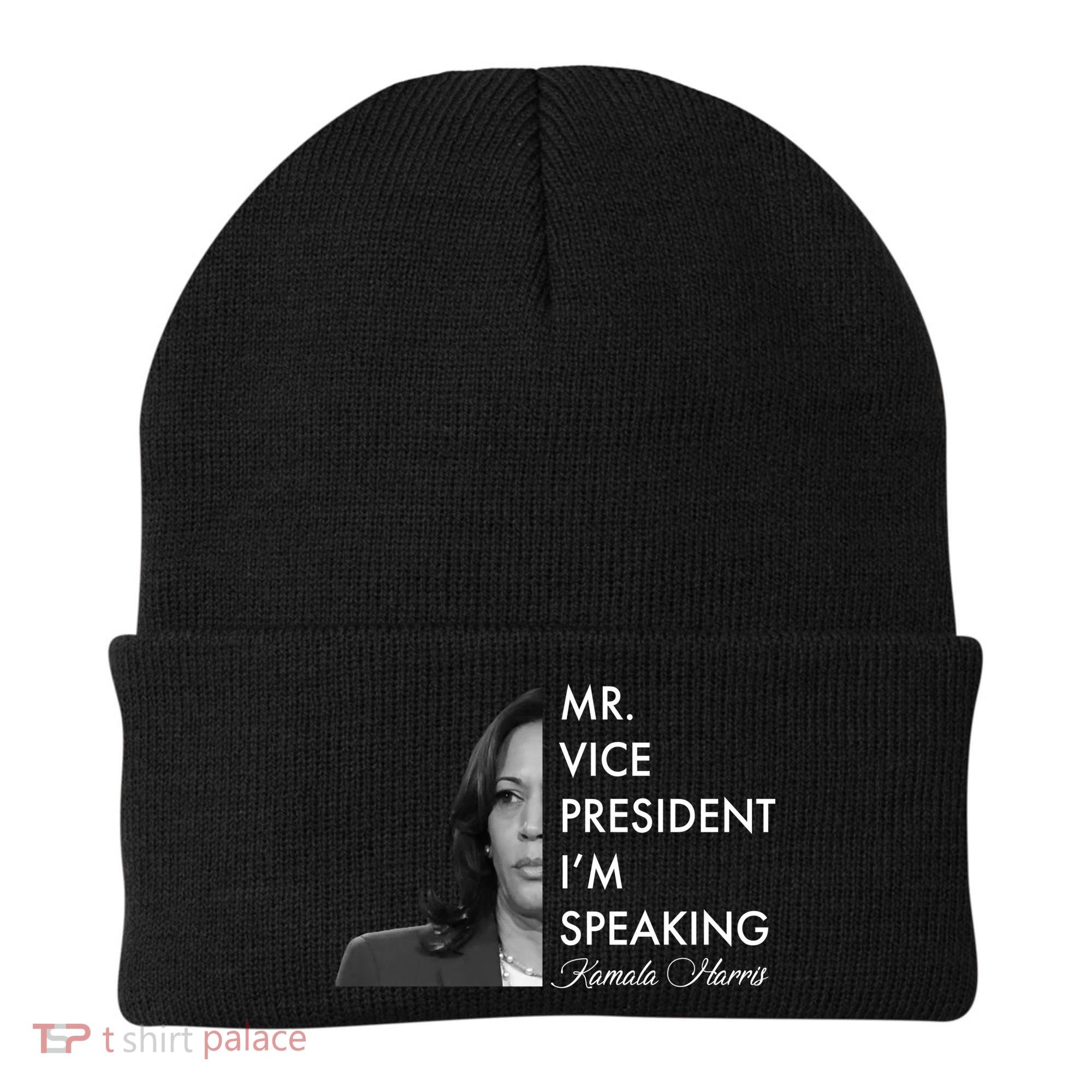 Mr Vice President I'm Speaking Kamala Harris Portrait Beanie