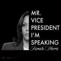 Mr Vice President I'm Speaking Kamala Harris Portrait Women's Hoodie thumb 2