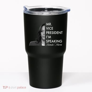 Mr Vice President I'm Speaking Kamala Harris Portrait Tumbler