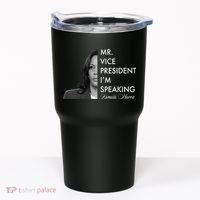 Mr Vice President I'm Speaking Kamala Harris Portrait Tumbler thumb 0