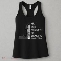 Mr Vice President I'm Speaking Kamala Harris Portrait Women's Tank Top thumb 3