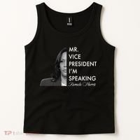 Mr Vice President I'm Speaking Kamala Harris Portrait Tank Top thumb 2