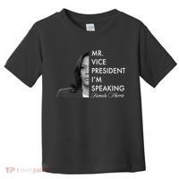 Mr Vice President I'm Speaking Kamala Harris Portrait Toddler T-Shirt thumb 0