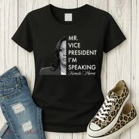 Mr Vice President I'm Speaking Kamala Harris Portrait Women's T-Shirt thumb 3