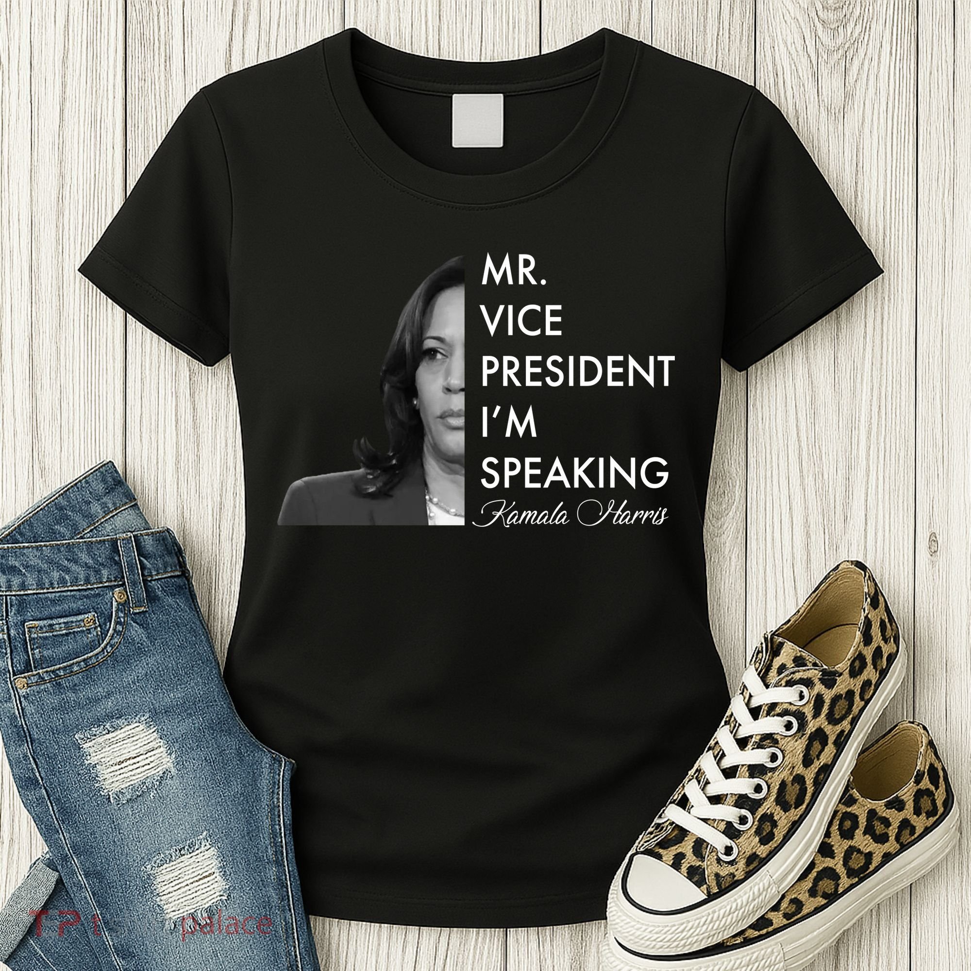 Mr Vice President I'm Speaking Kamala Harris Portrait Women's T-Shirt