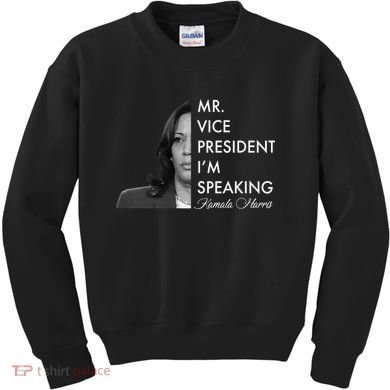 Mr Vice President I'm Speaking Kamala Harris Portrait Kids Sweatshirt