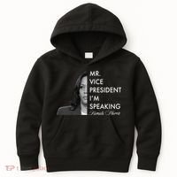 Mr Vice President I'm Speaking Kamala Harris Portrait Kids Hoodie thumb 0