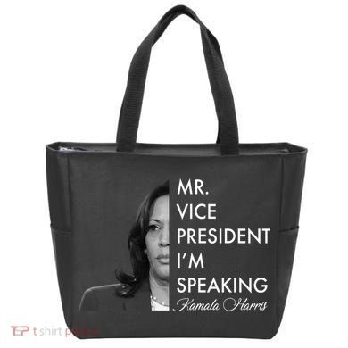 Mr Vice President I'm Speaking Kamala Harris Portrait Tote Bag