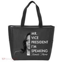 Mr Vice President I'm Speaking Kamala Harris Portrait Tote Bag thumb 0
