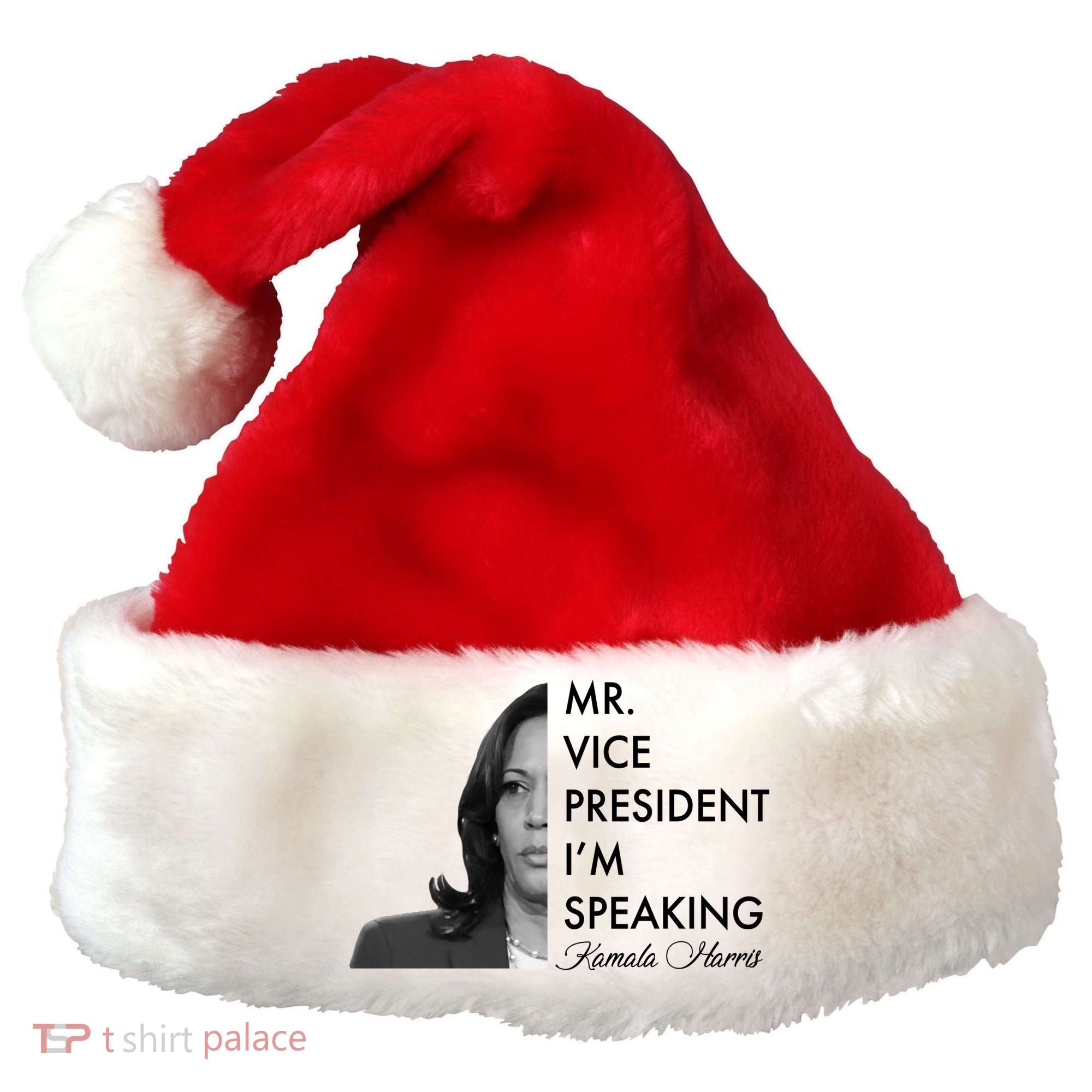 Mr Vice President I'm Speaking Kamala Harris Portrait Santa Hat
