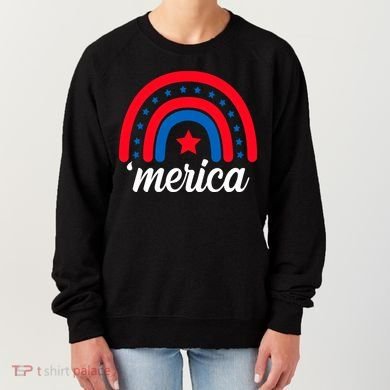 Merica Rainbow 4th Of July Celebration Women's Sweatshirt