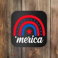 Merica Rainbow 4th Of July Celebration Coaster thumb 0