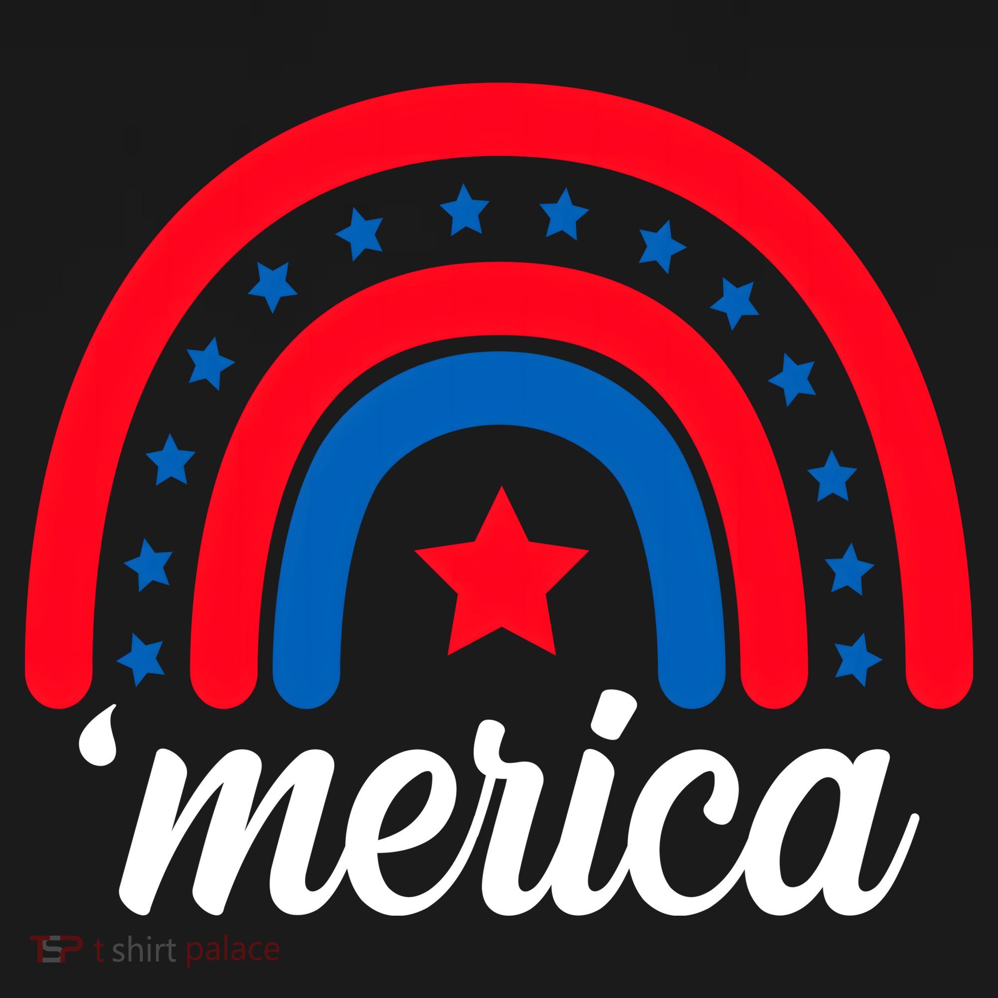 Merica Rainbow 4th Of July Celebration Coaster