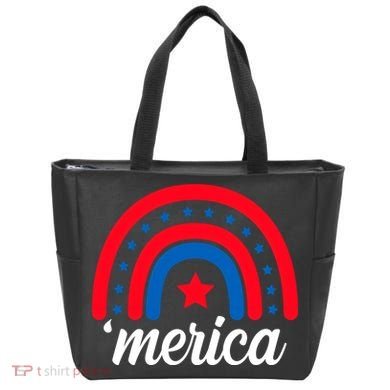 Merica Rainbow 4th Of July Celebration Tote Bag