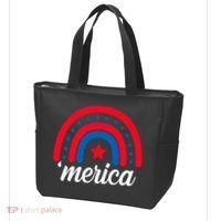 Merica Rainbow 4th Of July Celebration Tote Bag thumb 3
