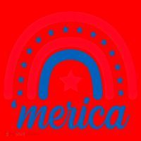 Merica Rainbow 4th Of July Celebration Santa Hat thumb 1