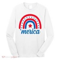 Merica Rainbow 4th Of July Celebration Long Sleeve Shirt thumb 0