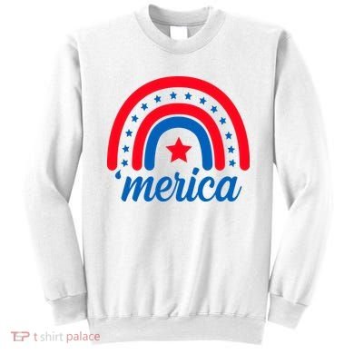 Merica Rainbow 4th Of July Celebration Sweatshirt