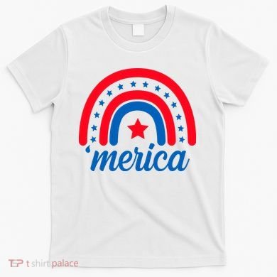 Merica Rainbow 4th Of July Celebration T-Shirt