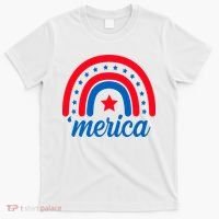 Merica Rainbow 4th Of July Celebration T-Shirt thumb 0