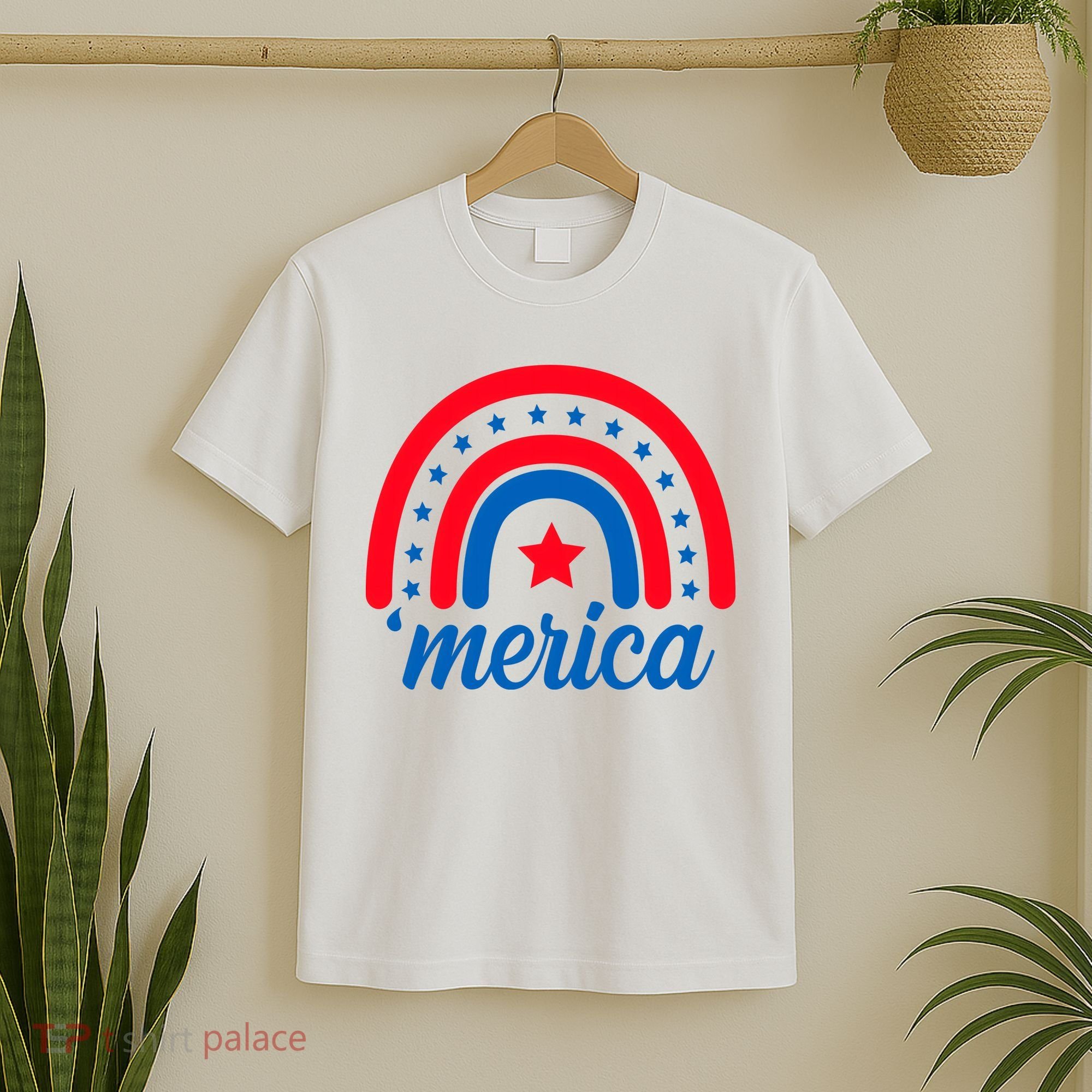 Merica Rainbow 4th Of July Celebration T-Shirt