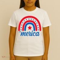 Merica Rainbow 4th Of July Celebration T-Shirt thumb 4