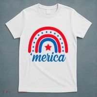 Merica Rainbow 4th Of July Celebration T-Shirt thumb 5